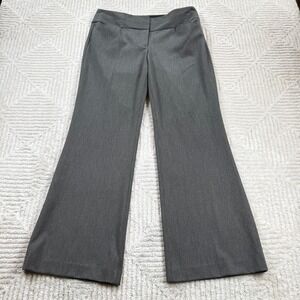 Express Editor Dress Pants Women's 6S Gray Flare Leg Professional Work Trousers